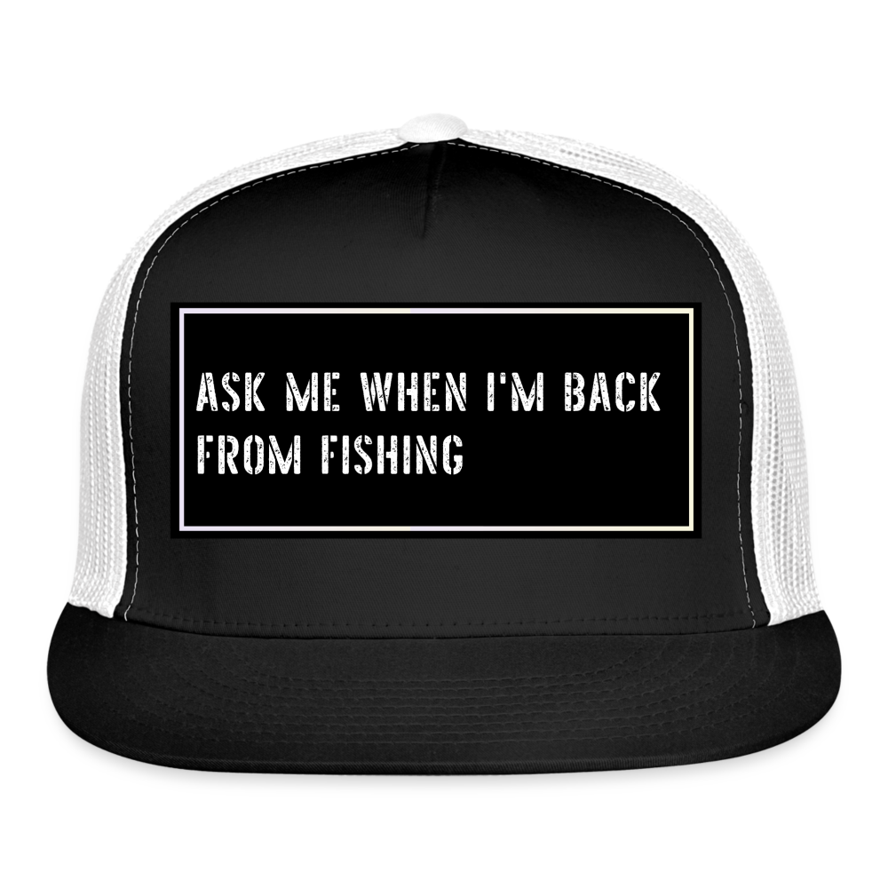 Fishing Hat Funny - black/white