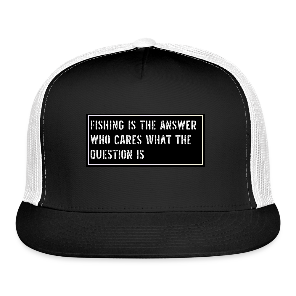 Funny Fish Hat - black/white