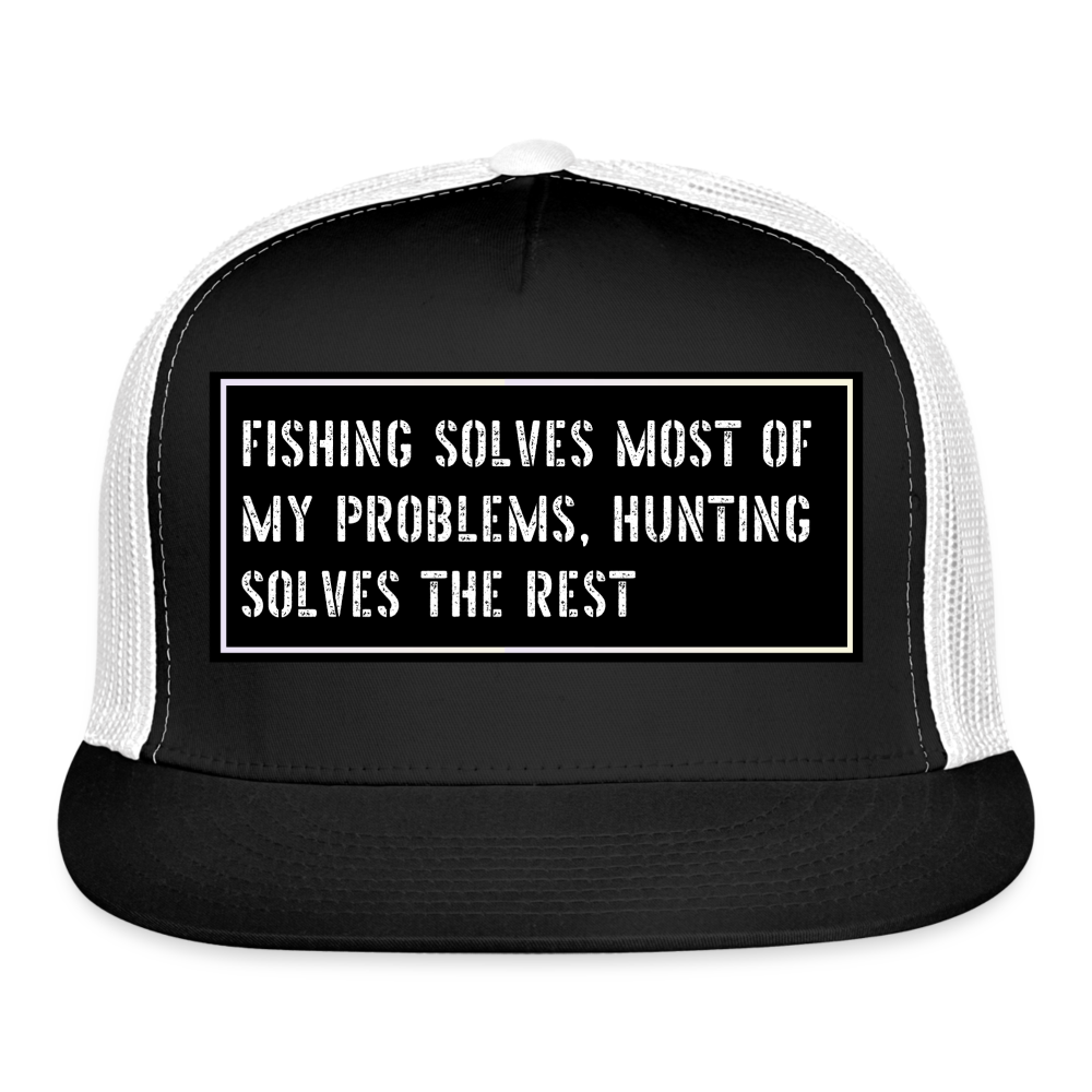 Funny Fish Hat - black/white
