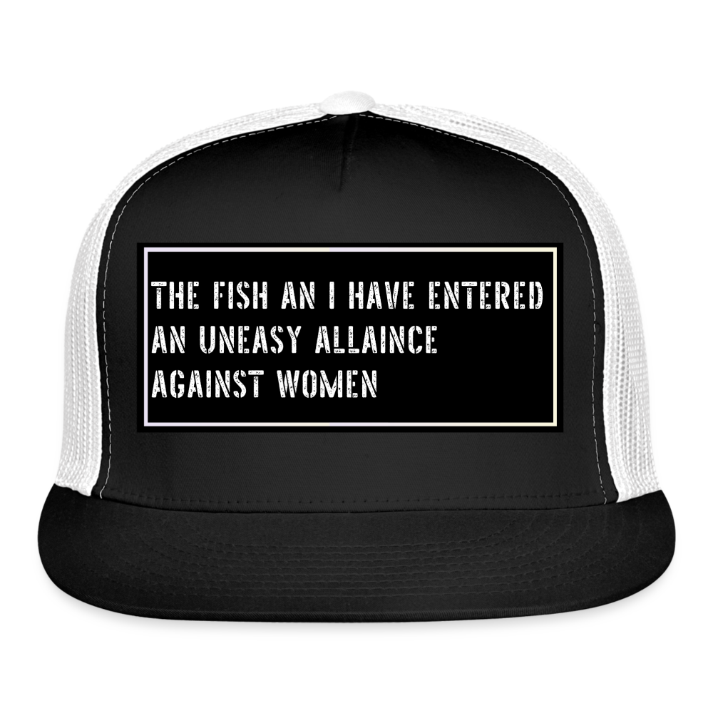 Fishing Hat Funny - black/white