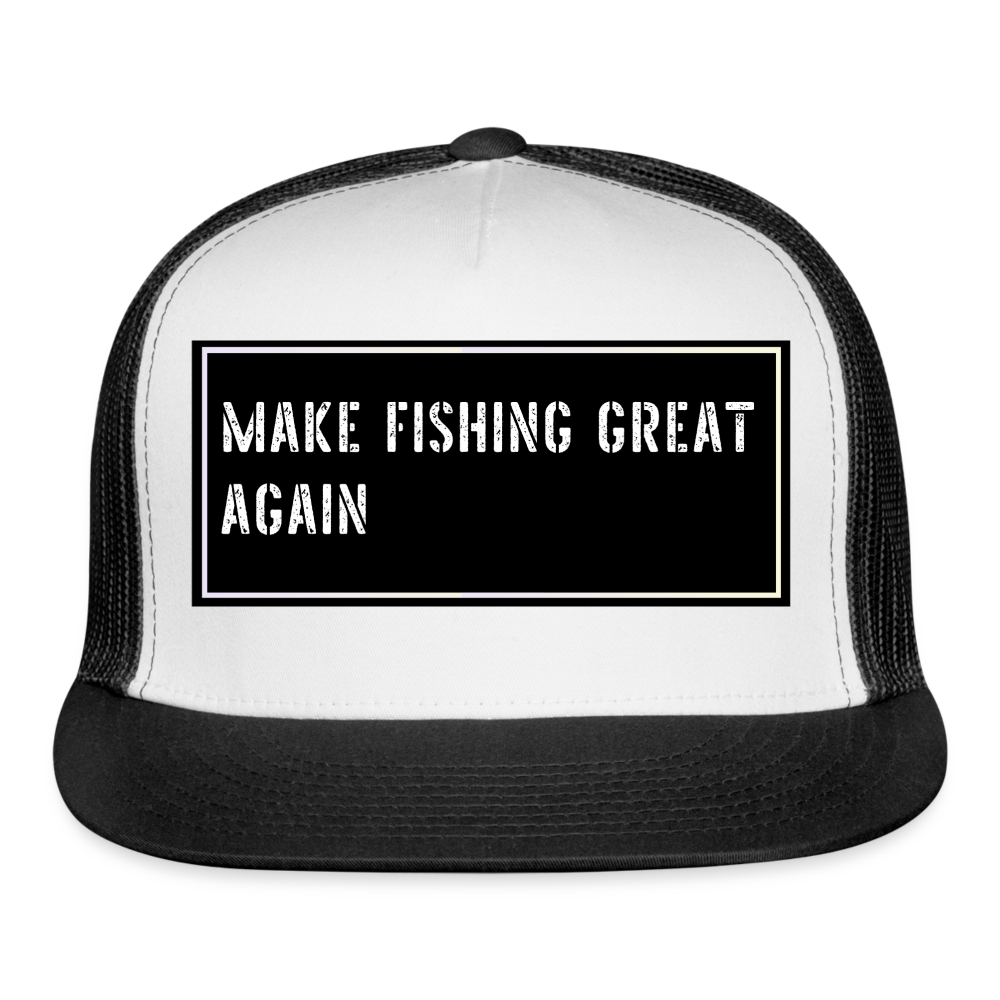 Funny Fish Hat - white/black
