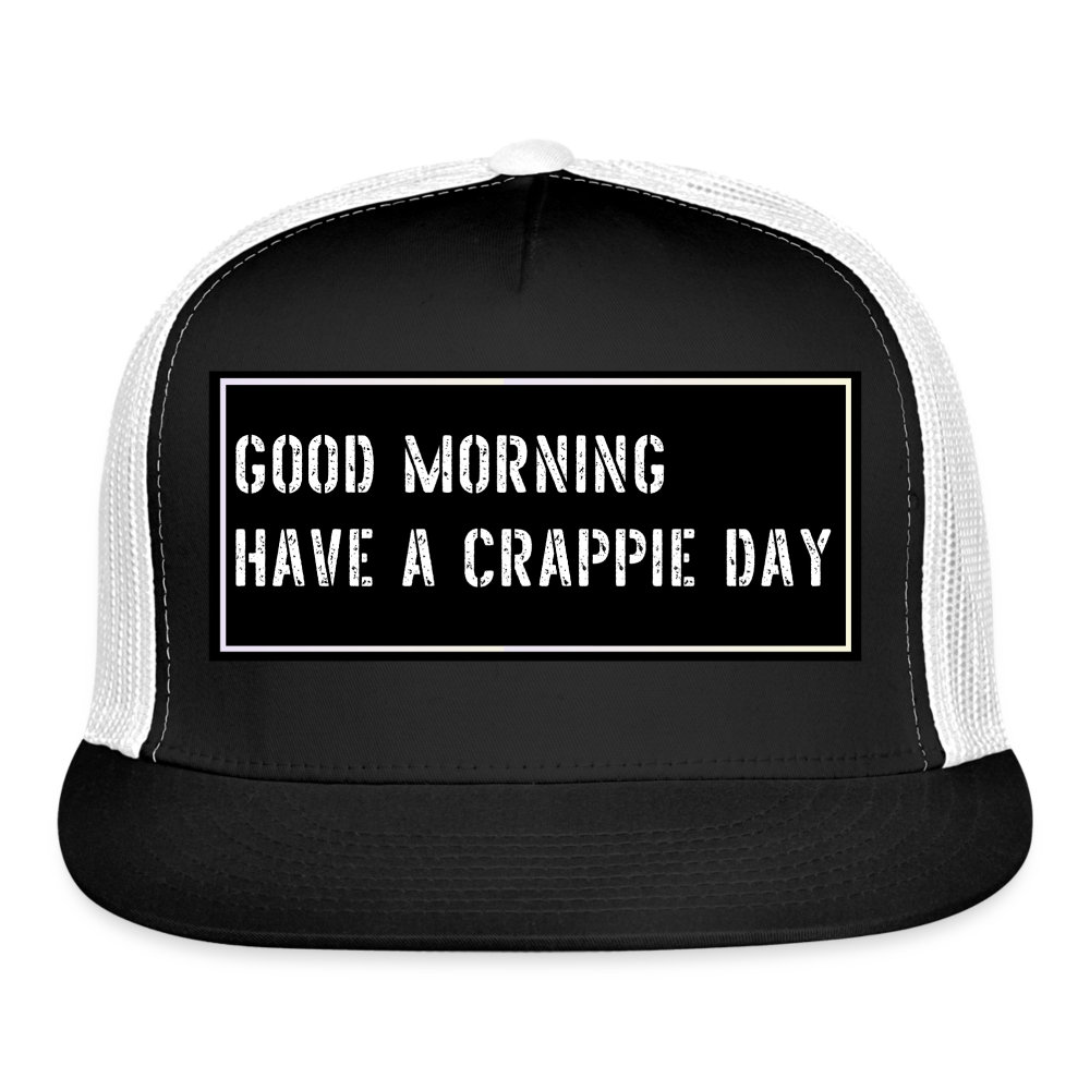 Funny Fishing Trucker Cap - black/white