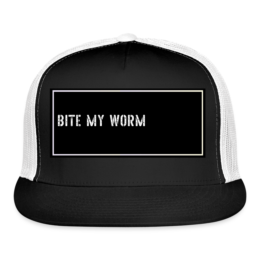 Funny Fishing Trucker Cap - black/white