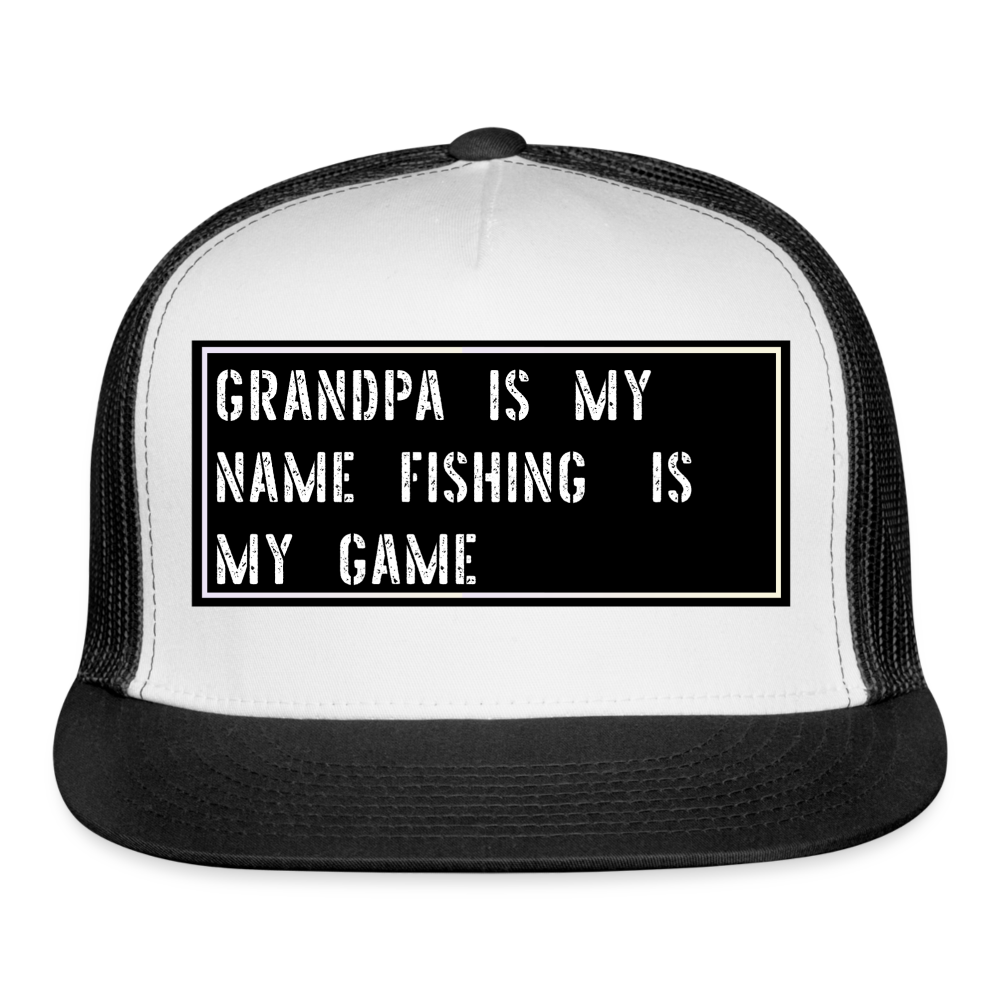 Fishing Hat Funny - white/black