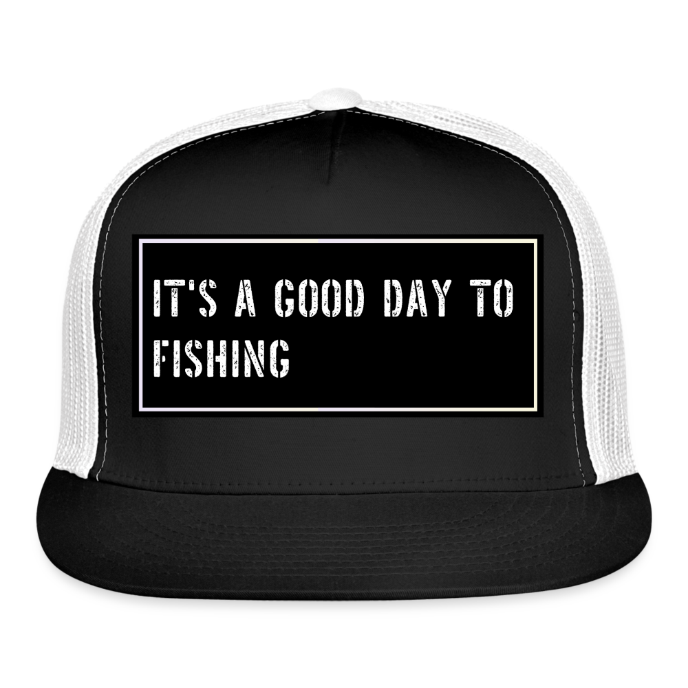 Fishing Hat Funny - black/white