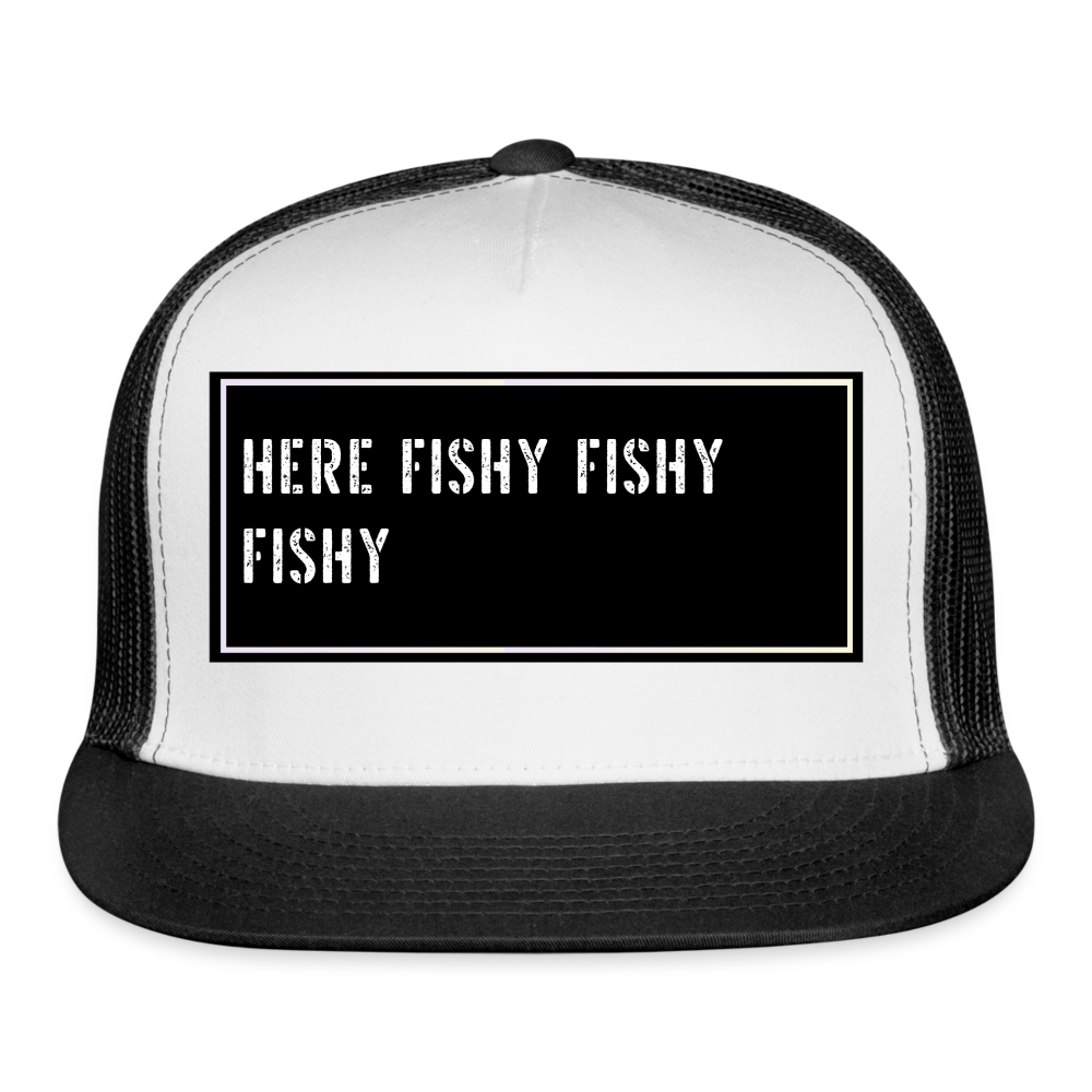 Funny Fish Hat - white/black