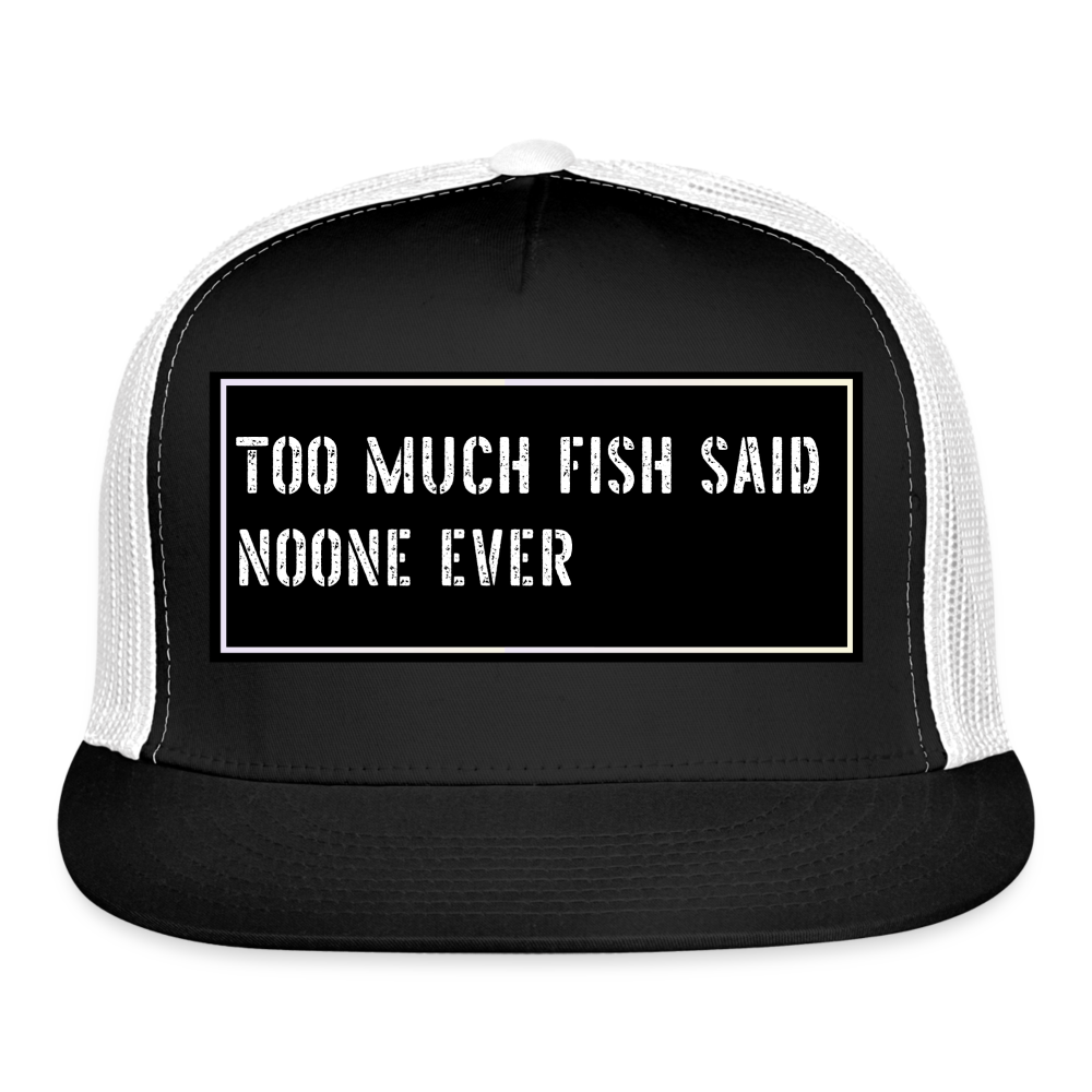 Fishing Hat Funny - black/white
