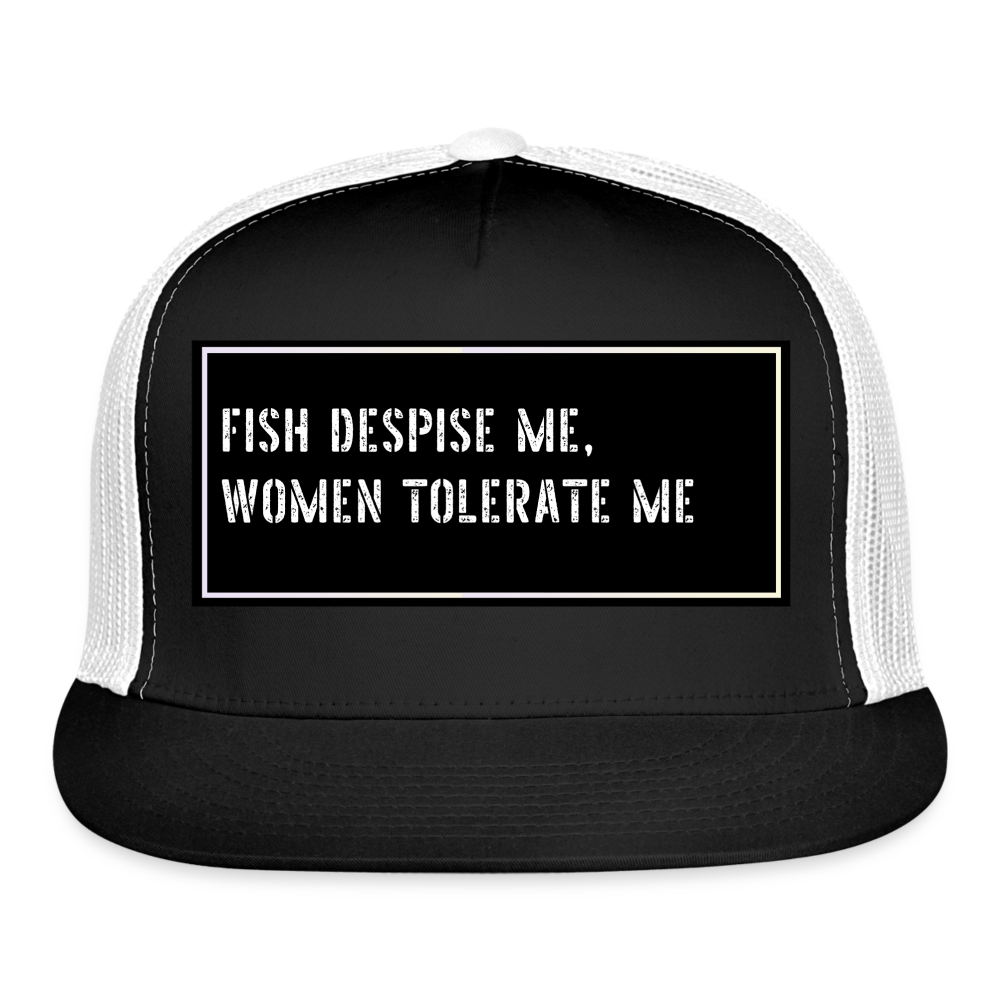 Fishing Hat Funny - black/white