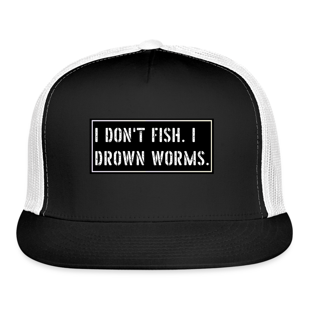 Funny Fish Hat - black/white