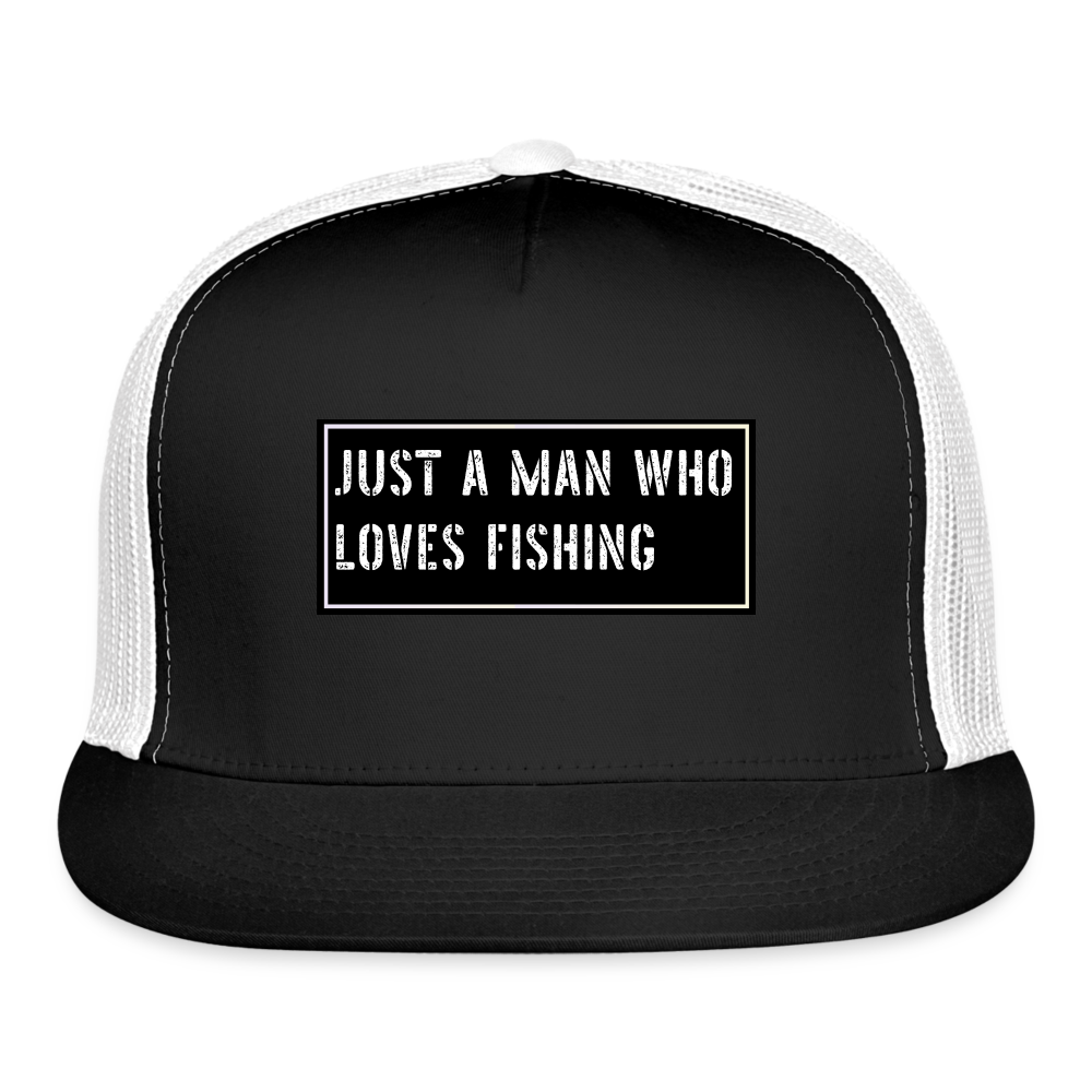 Funny Fish Hat - black/white