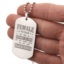 Load image into Gallery viewer, Female Veteran Dog Tag