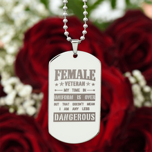 Load image into Gallery viewer, Female Veteran Dog Tag
