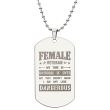 Load image into Gallery viewer, Female Veteran Dog Tag