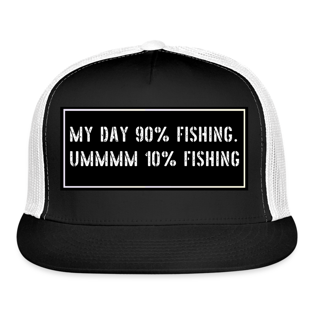 Fishing Hat Funny - black/white
