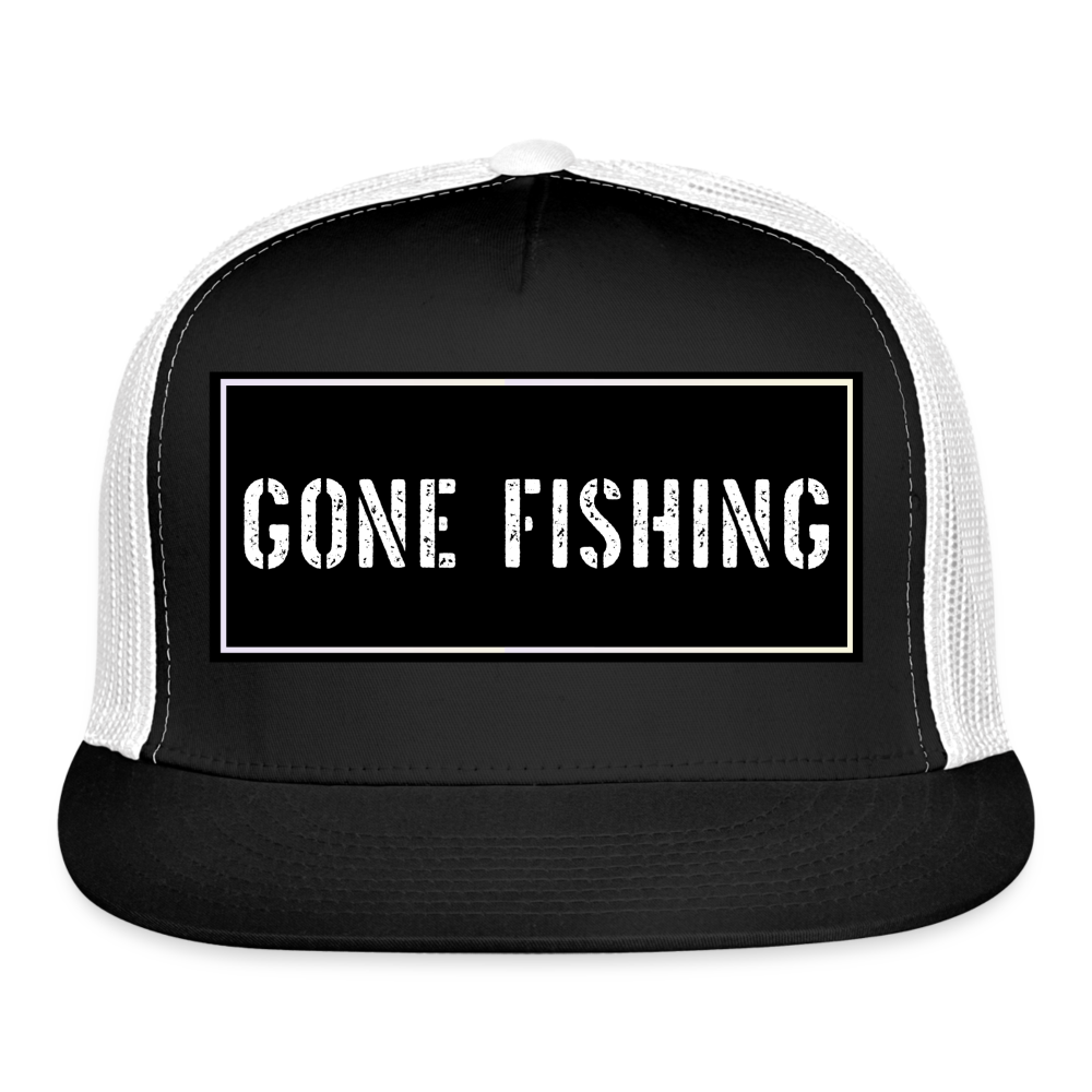 Fishing Hat Funny - black/white