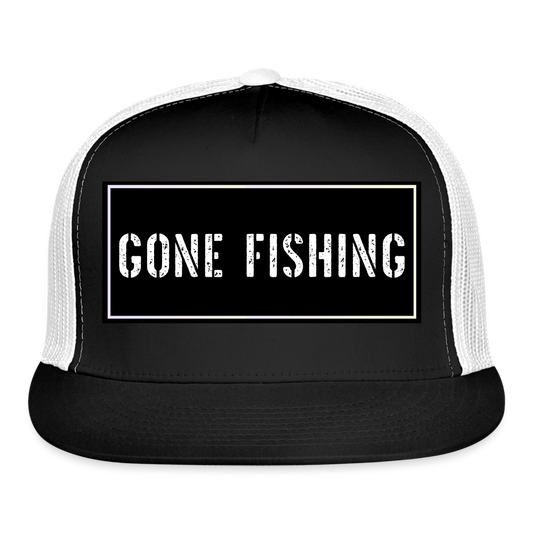 Fishing Hat Funny - black/white