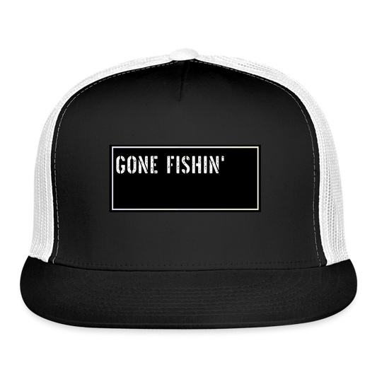 Funny Fish Hat - black/white