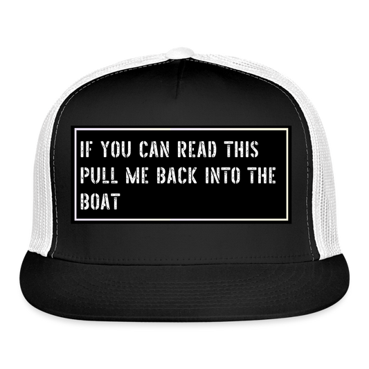 Funny Fishing Hat - black/white