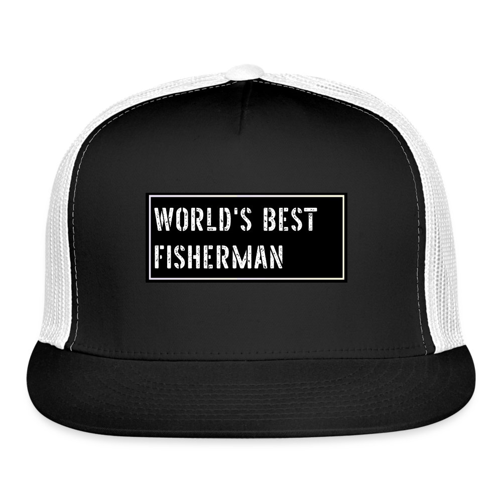 Funny Fish Hat - black/white