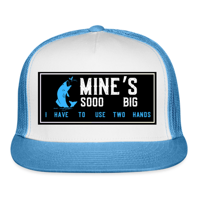 Funny Fishing Hat - white/blue