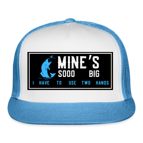 Funny Fishing Hat - white/blue