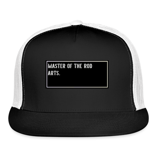 Funny Fishing Cap - Master of the rod arts. - black/white