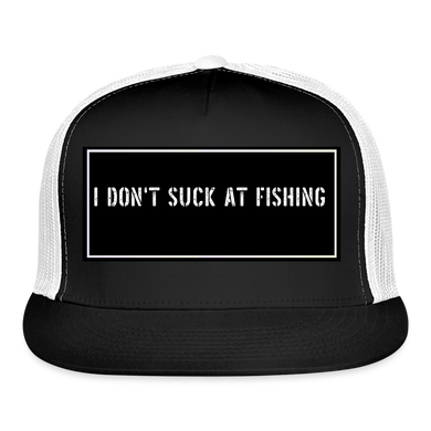 Funny Fishing Trucker Cap - black/white