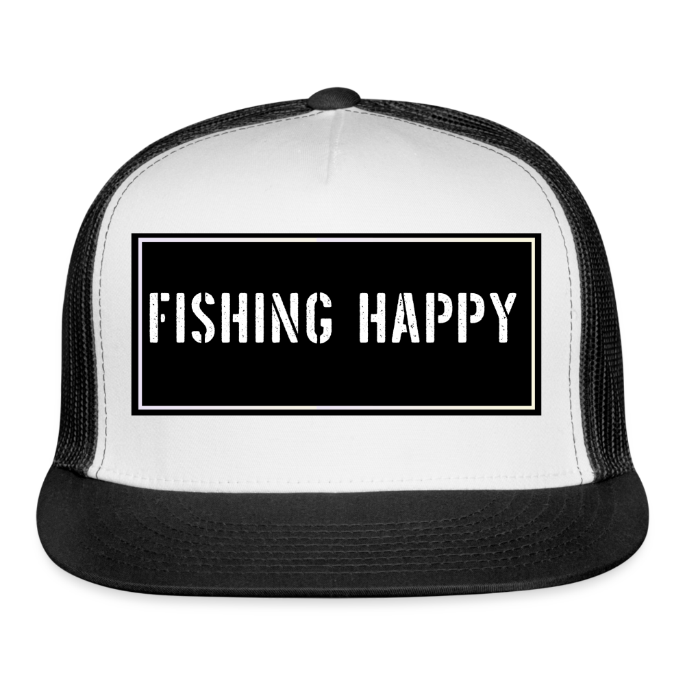 Fishing Hat Funny - white/black
