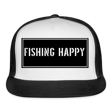 Fishing Hat Funny - white/black