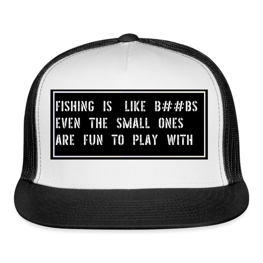 Fish Hat Funny - white/black