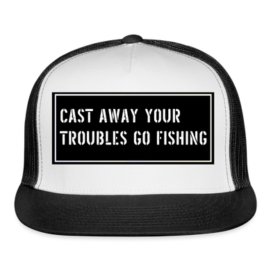 Fishing Hat Funny - white/black