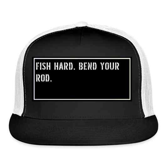 Fish Hat Funny - black/white