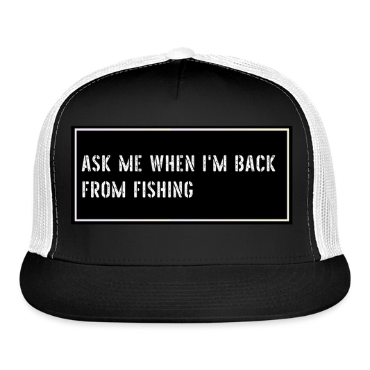 Fishing Hat Funny - black/white