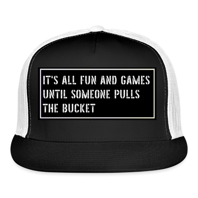 Funny Fishing Hat - black/white