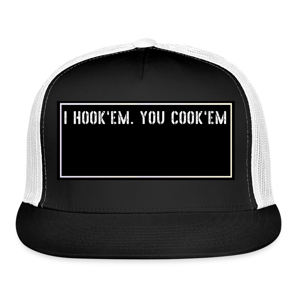 Funny Fishing Cap - black/white