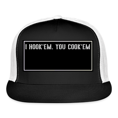 Funny Fishing Cap - black/white