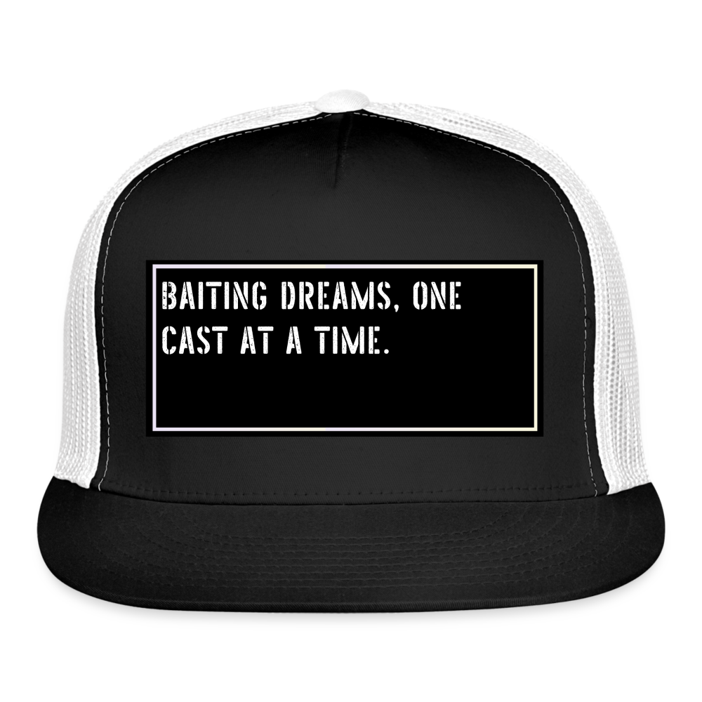 Fishing Hat Funny - Baiting dreams, one cast at a time. - black/white
