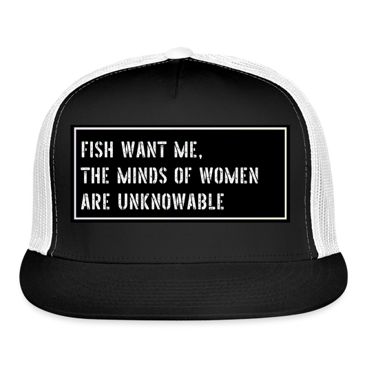 Fishing Hat Funny - black/white