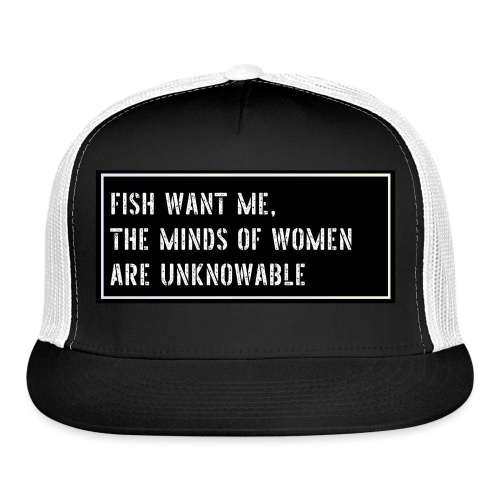 Fishing Hat Funny - black/white