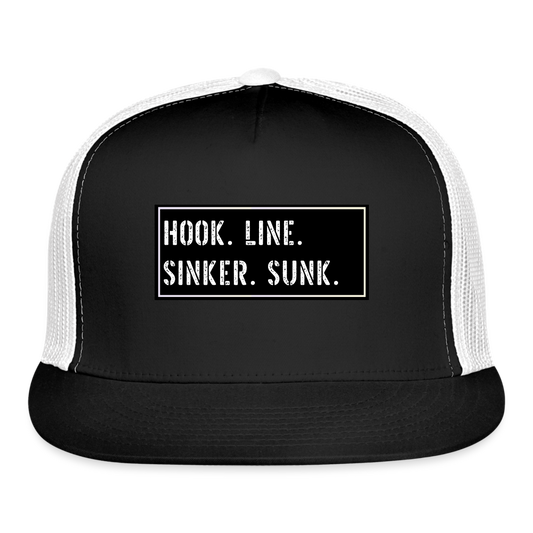 Funny Fish Hat - black/white