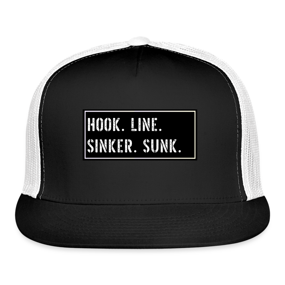 Funny Fish Hat - black/white