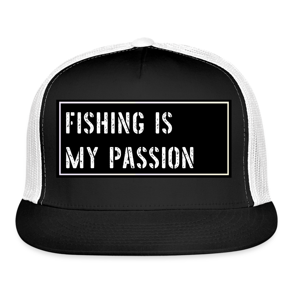 Fishing Cap Funny - black/white