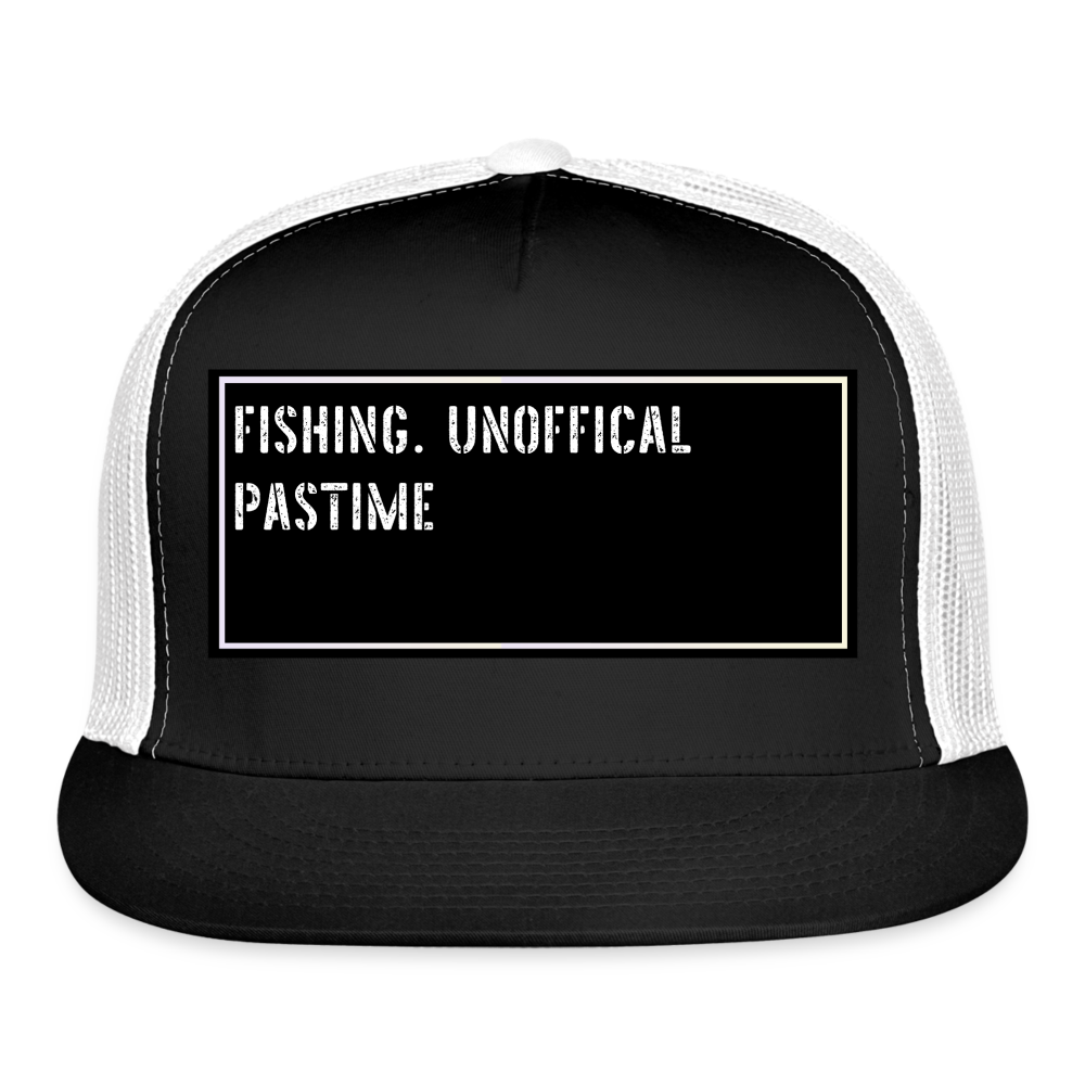 Fishing Trucker Hat Funny - black/white