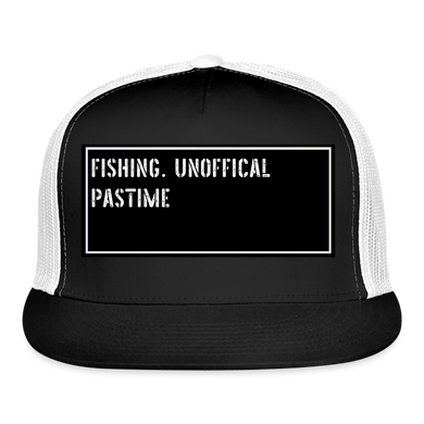 Fishing Trucker Hat Funny - black/white