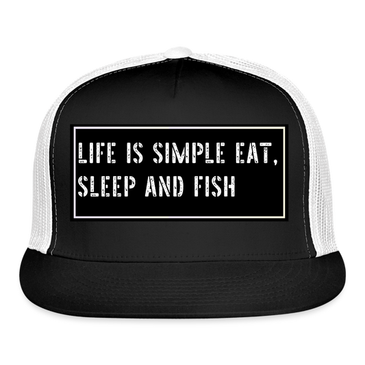 Fishing Hat Funny - black/white