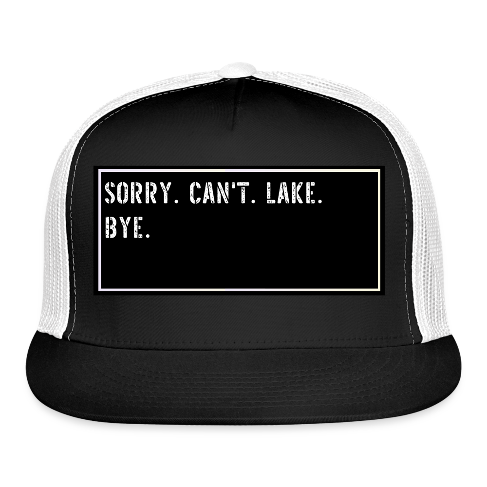 Fish Hat Funny - black/white
