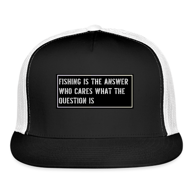 Funny Fish Hat - black/white