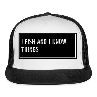 Funny Fish Hat - white/black