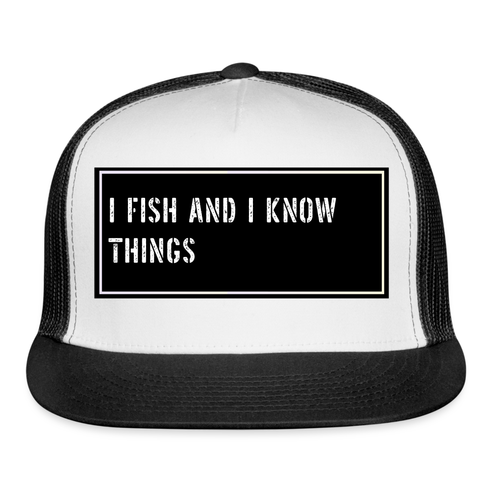 Funny Fish Hat - white/black