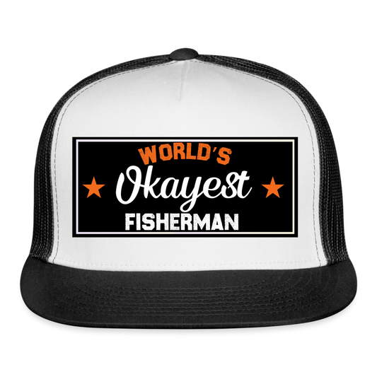 Funny Fishing Hat - white/black